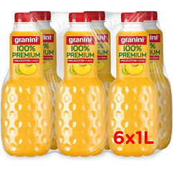 Granini 100% Premium Melocotón y Uva 1L (Pack de 6)